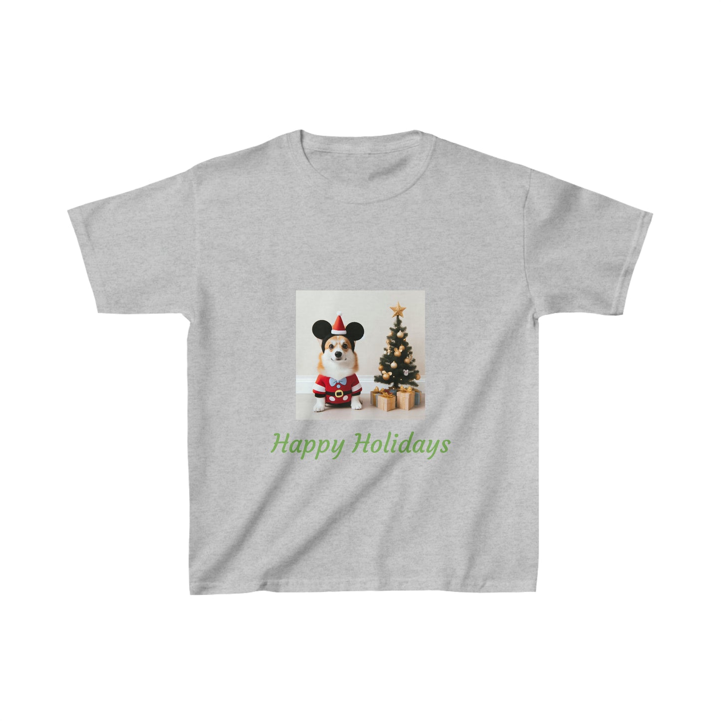 Happy Holidays Corgi Kids Tee